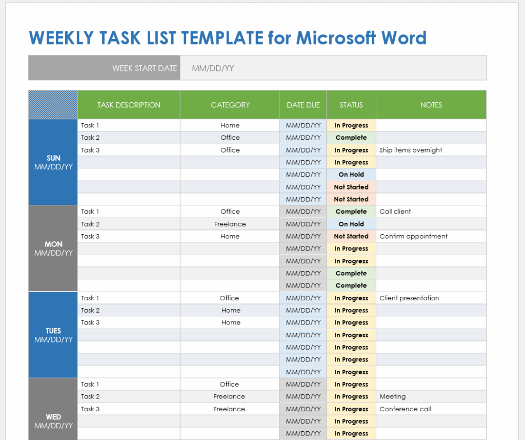 ms word task list templates ms word task list templates