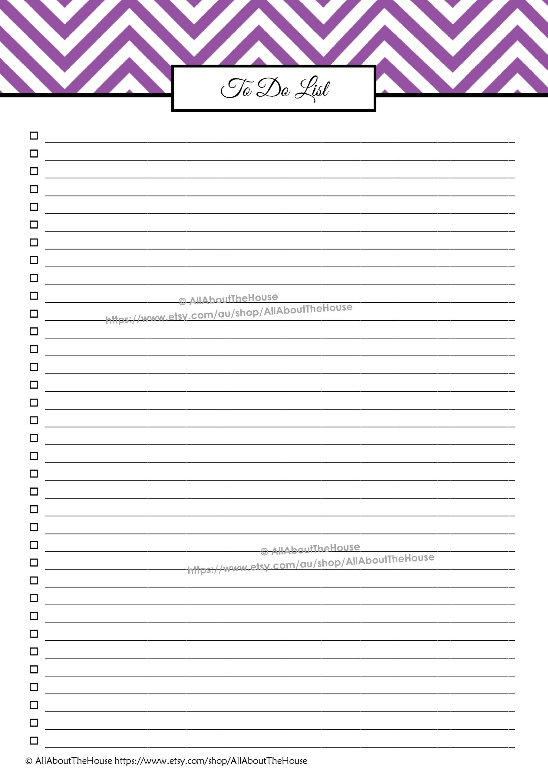 Multiple Checklist Template Cut Out - work to do list
