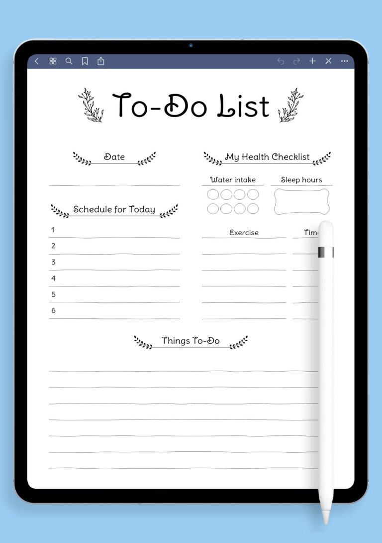 My Daily To Do List Template - daily to do list
