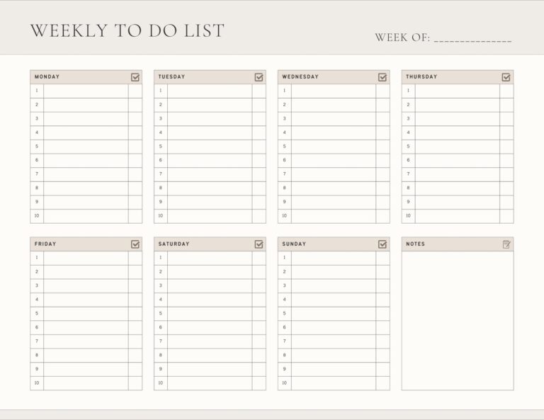My To Do List For Today Template - to do list