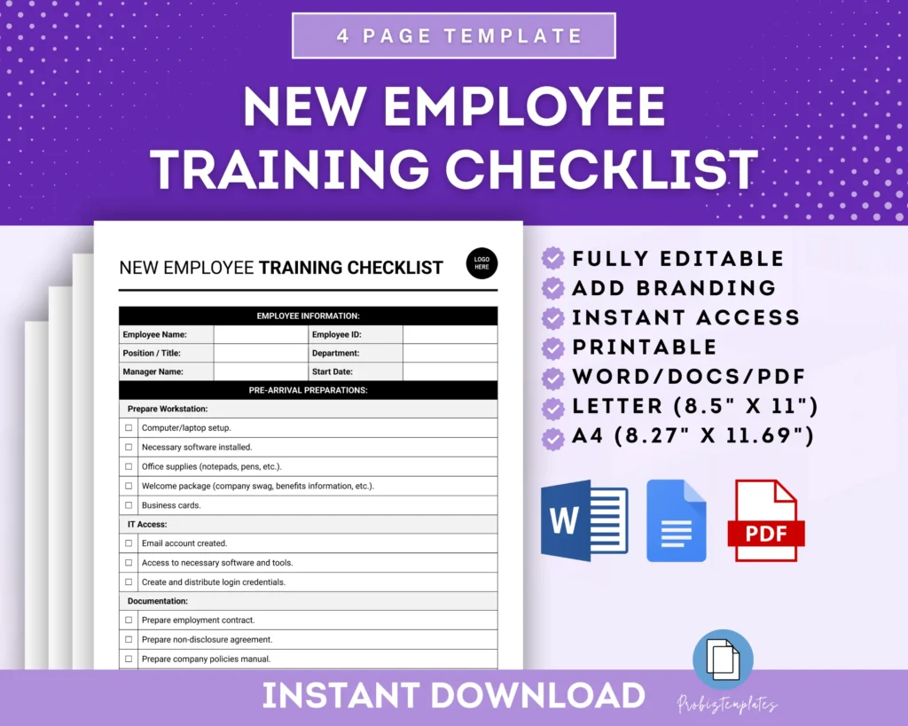 new employee training checklist new employee training checklist