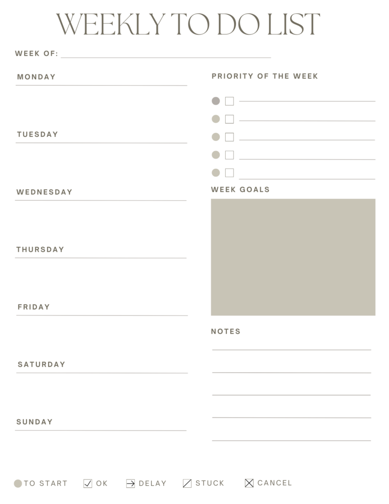 Nice To Do List Template - dailyweeklymontly to do lists