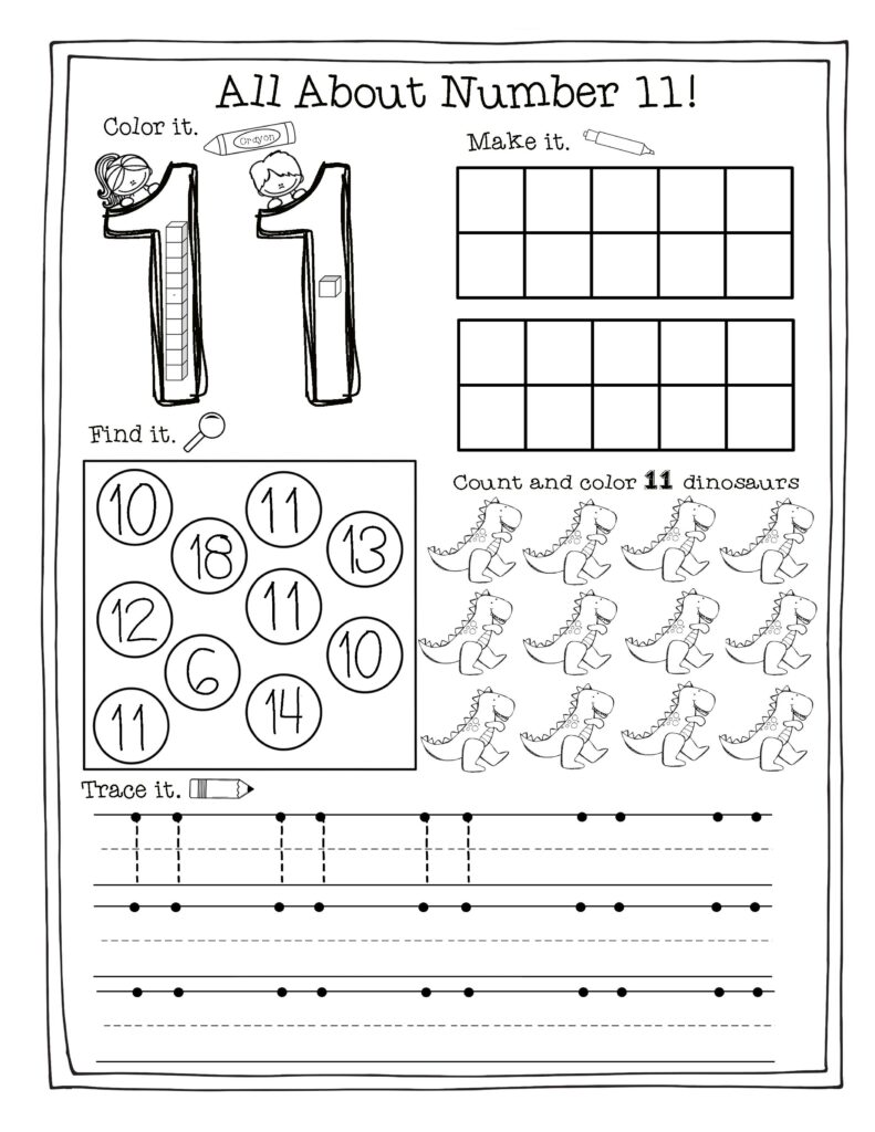 Number 11 Worksheet For Preschool – Adriansonfifth Number 11 Worksheet For Preschool - Adriansonfifth
