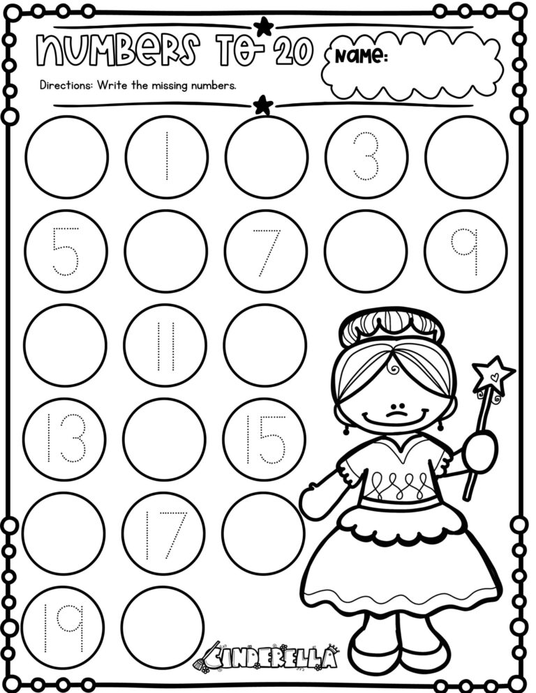 Number 20 Worksheet For Preschool - read write record numbers to 20 worksheets 4