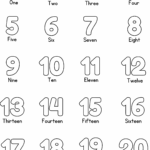 Number 20 Worksheets For Preschool - Numbers 1-20 PDF Printables