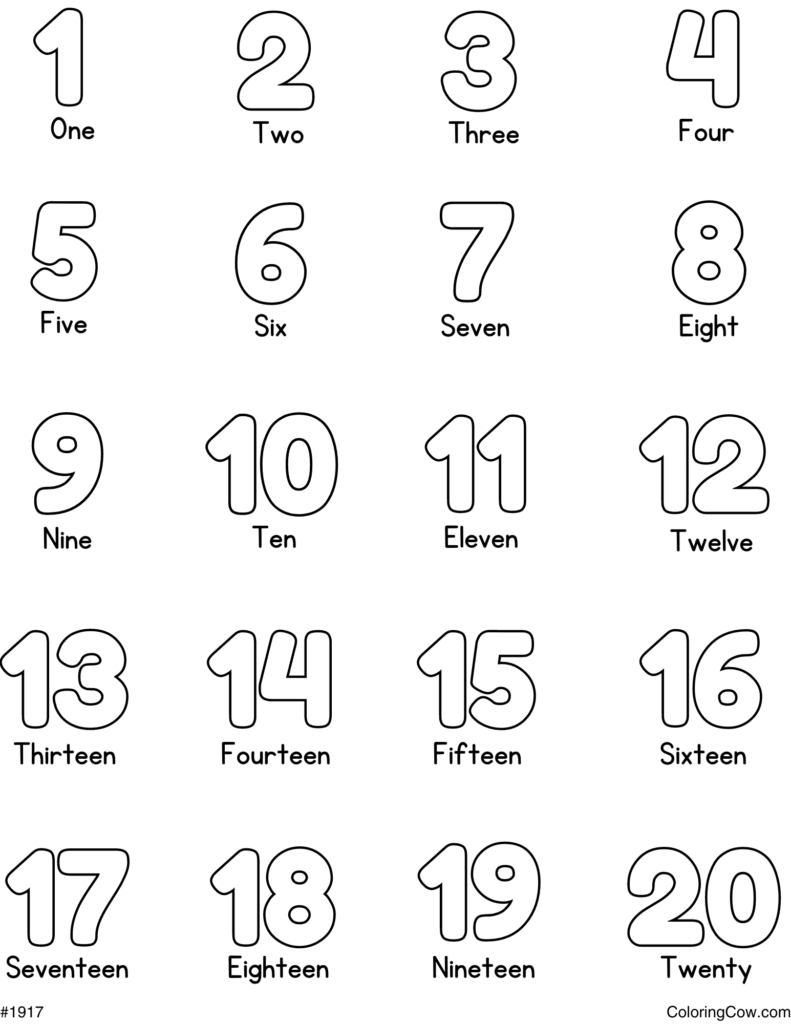 Number 20 Worksheets For Preschool – Numbers 1-20 PDF Printables Number 20 Worksheets For Preschool - Numbers 1-20 PDF Printables