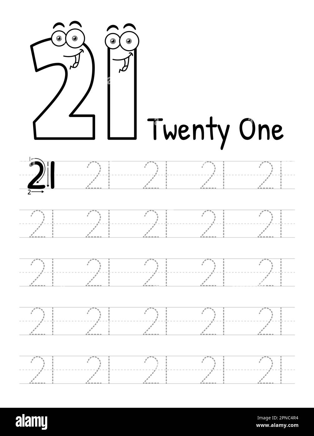 Number 21 Worksheet For Preschool - Number 21 Worksheets