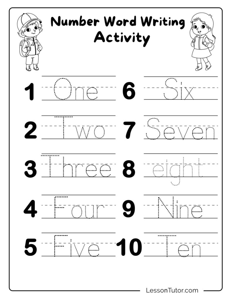 Number Writing Activities For Kindergarten – Worksheet 1 to 30 Engaging worksheet for Number Writing Activities For Kindergarten featuring numbers one to ten