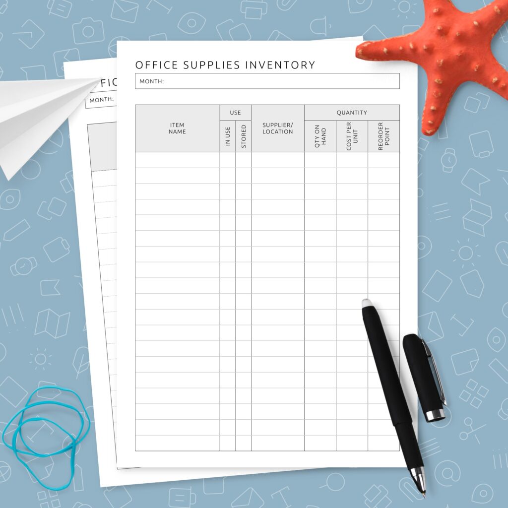 office supplies inventory