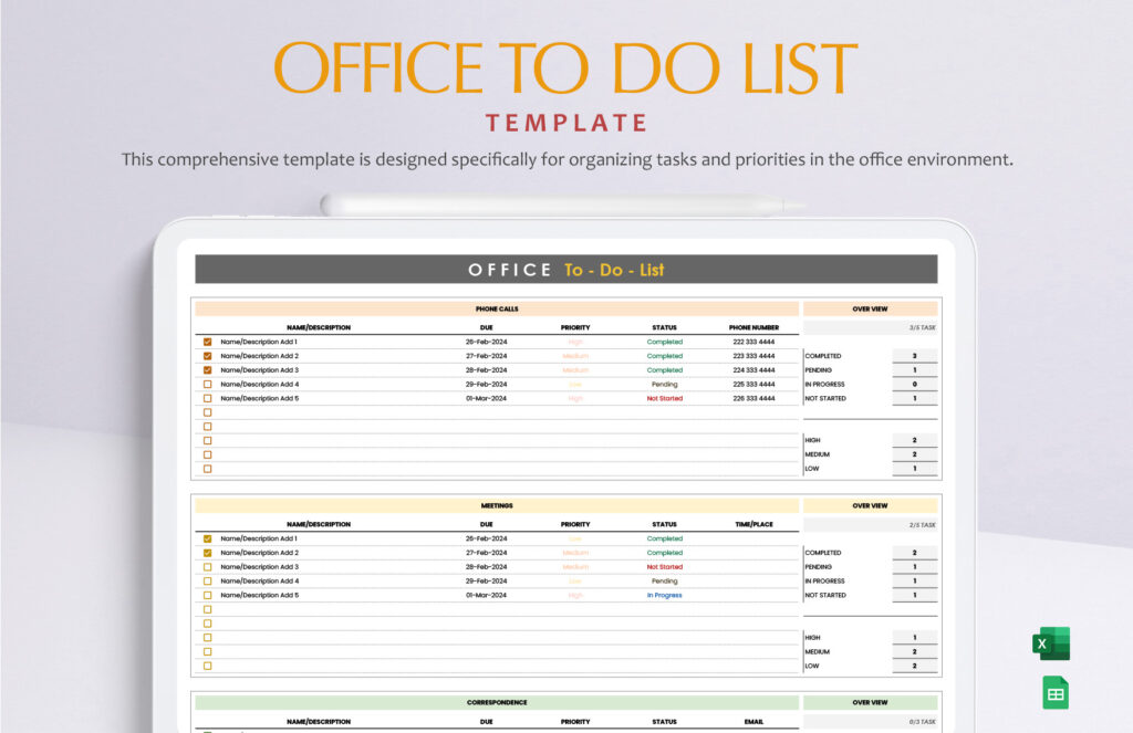 office to do list