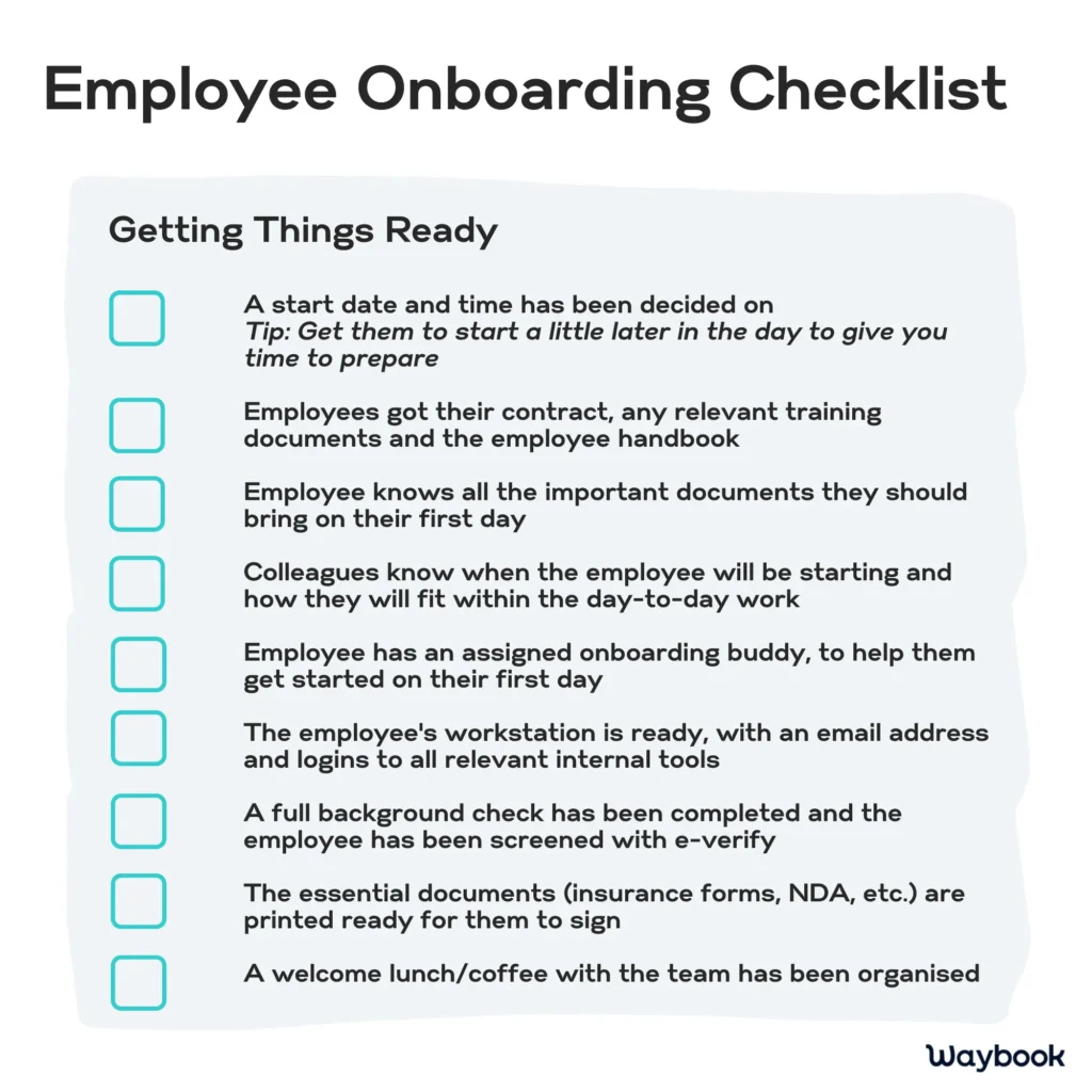 onboarding checklist onboarding checklist