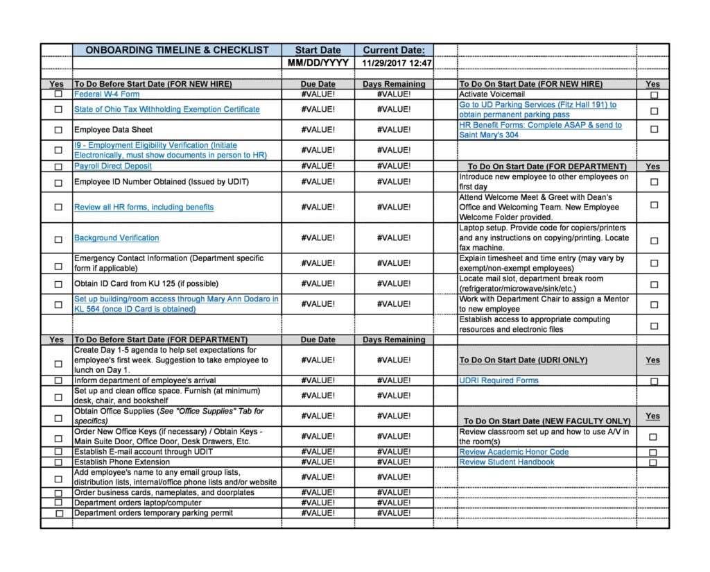 onboarding checklist onboarding checklist