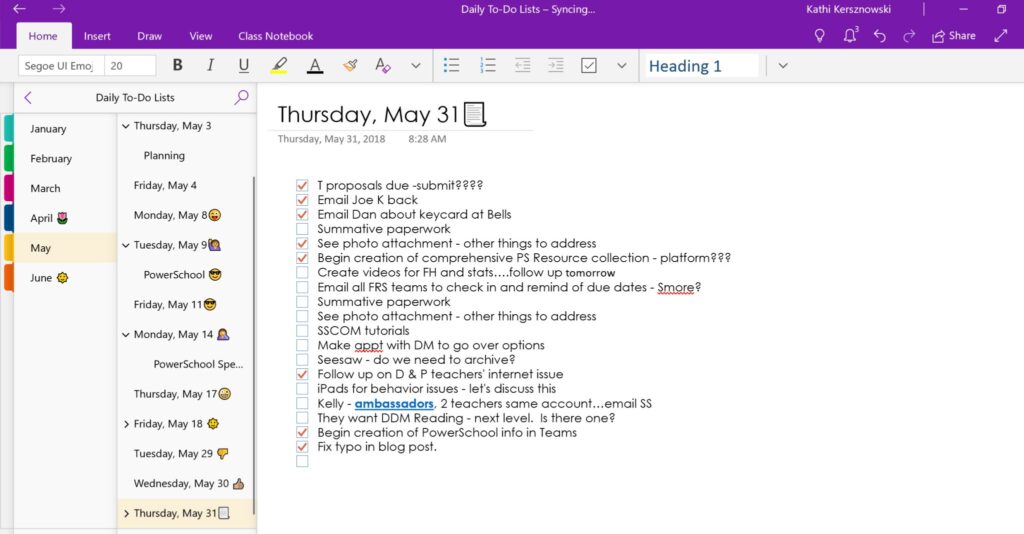 One Minute To Do List Template – daily to do with onenote One Minute To Do List Template - daily to do with onenote