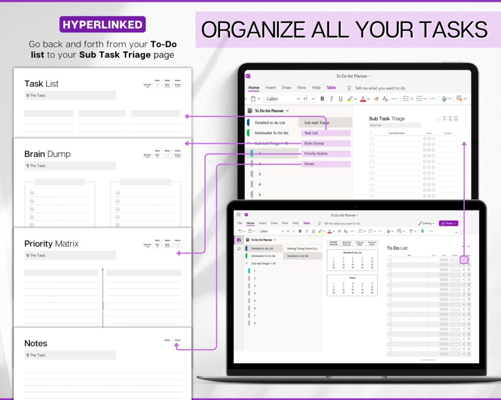 onenote to do list template