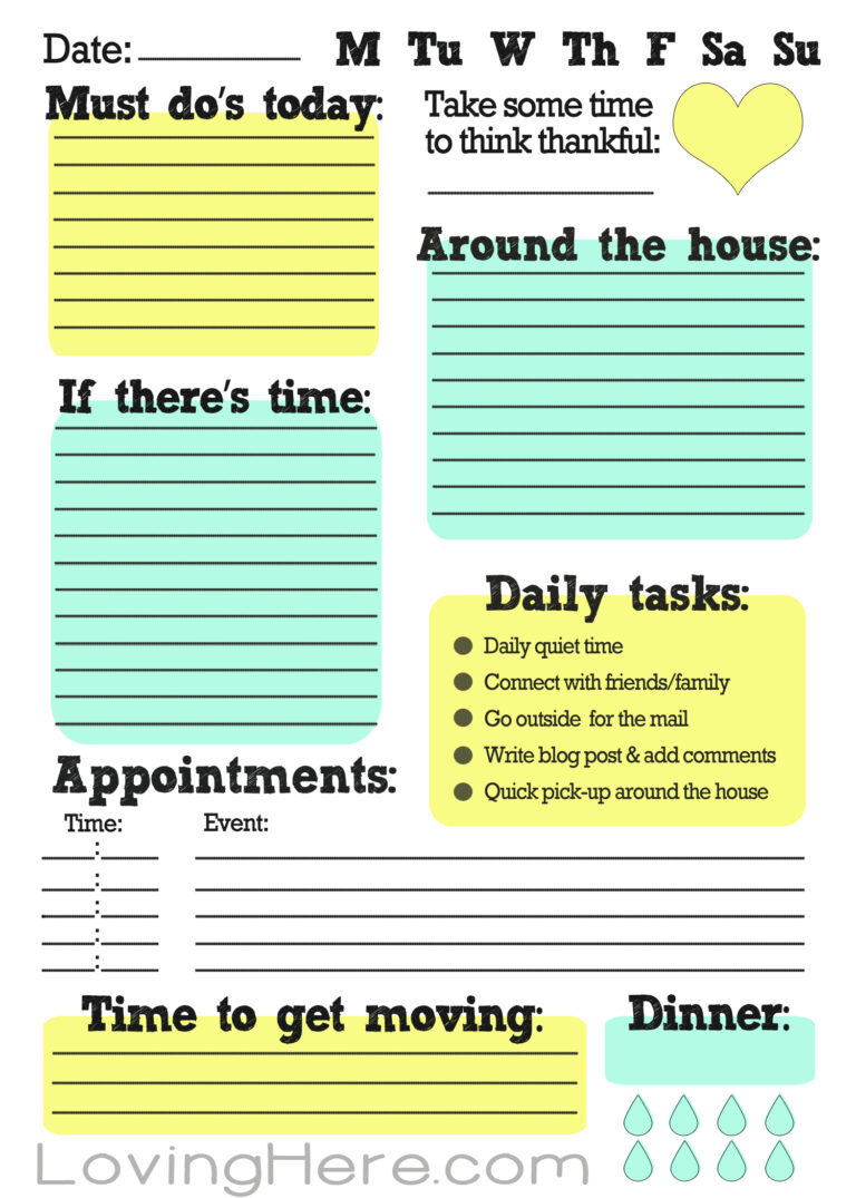 Organization To Do List Template - free printable to do lists to get organized