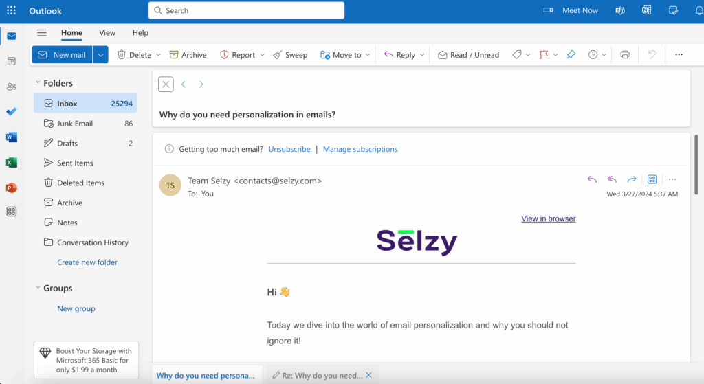 outlook email templates