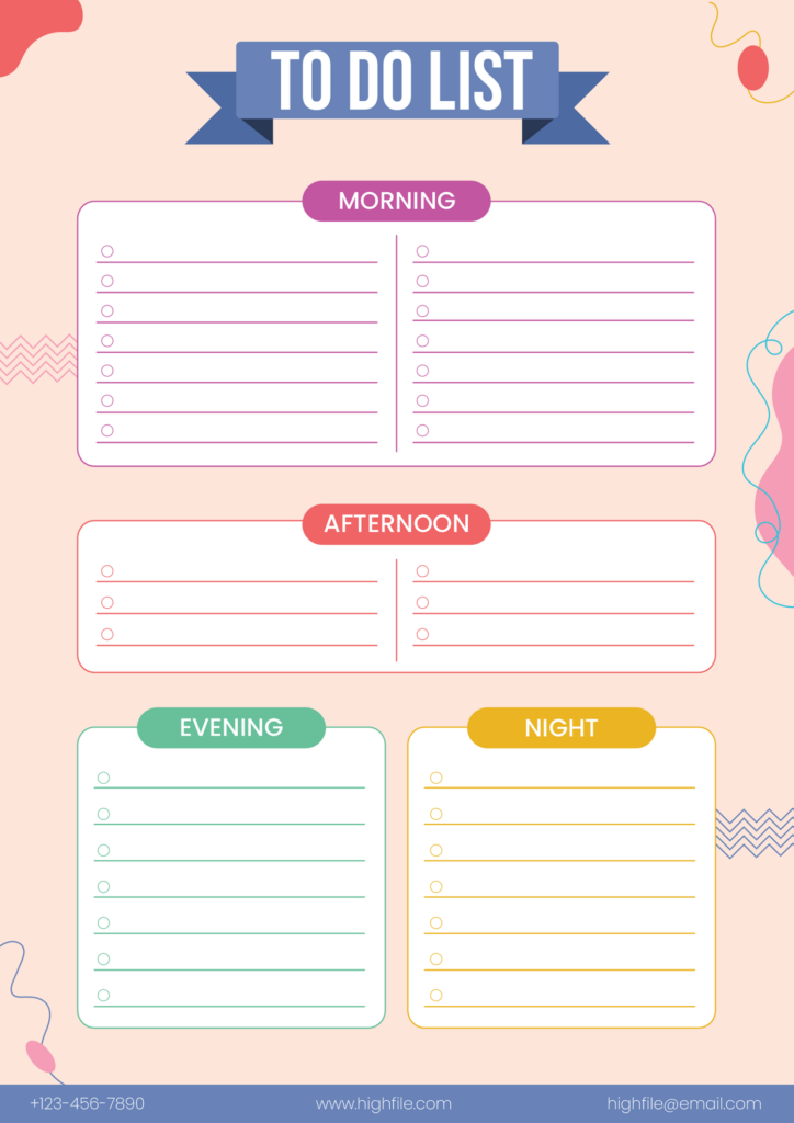 pastel cute to do list template
