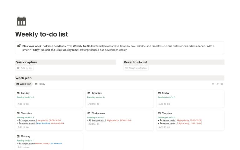 Pending To Do List Template - weekly to do list 583