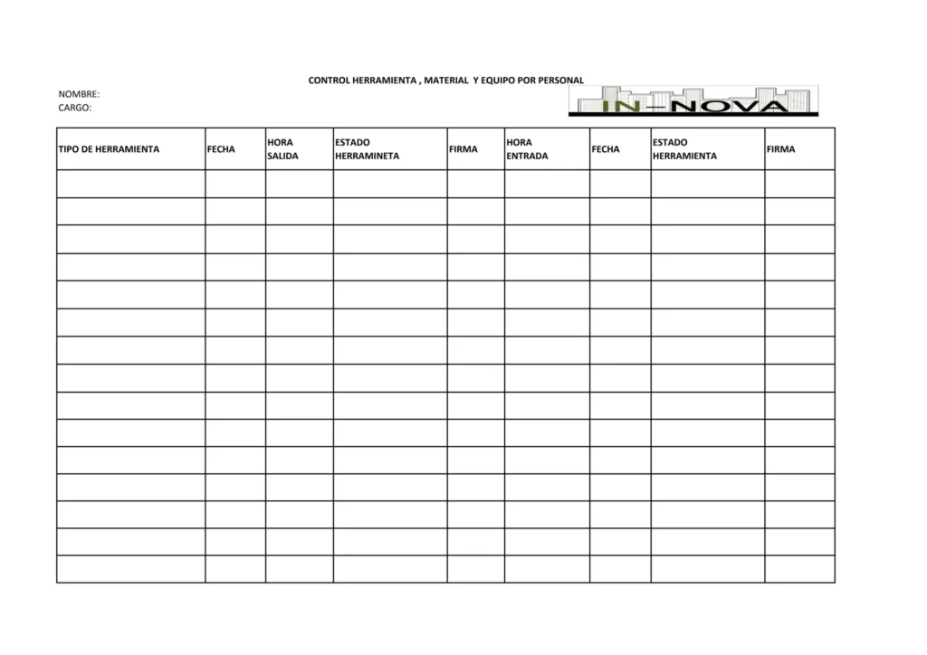 Plantillas De Listas De Control Descargables Gratuitas – formato control herramientapdf Plantillas De Listas De Control Descargables Gratuitas - formato control herramientapdf