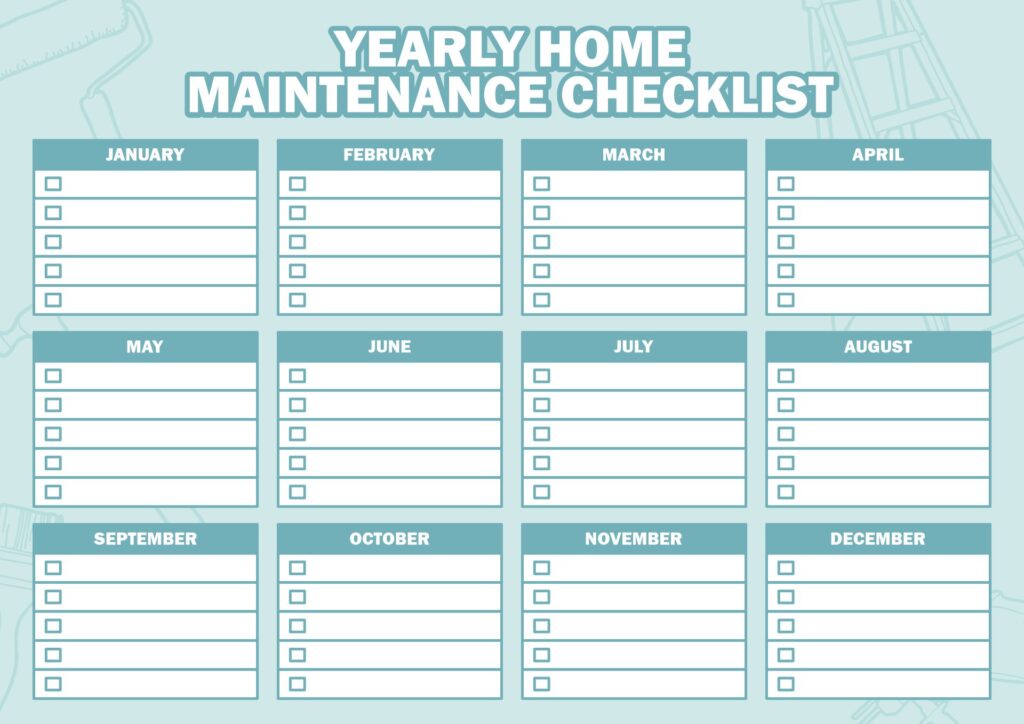 post home maintenance checklist printable 103561