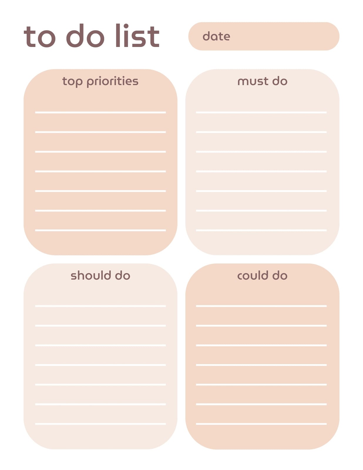 Printable Blank Check List Todo - to do list
