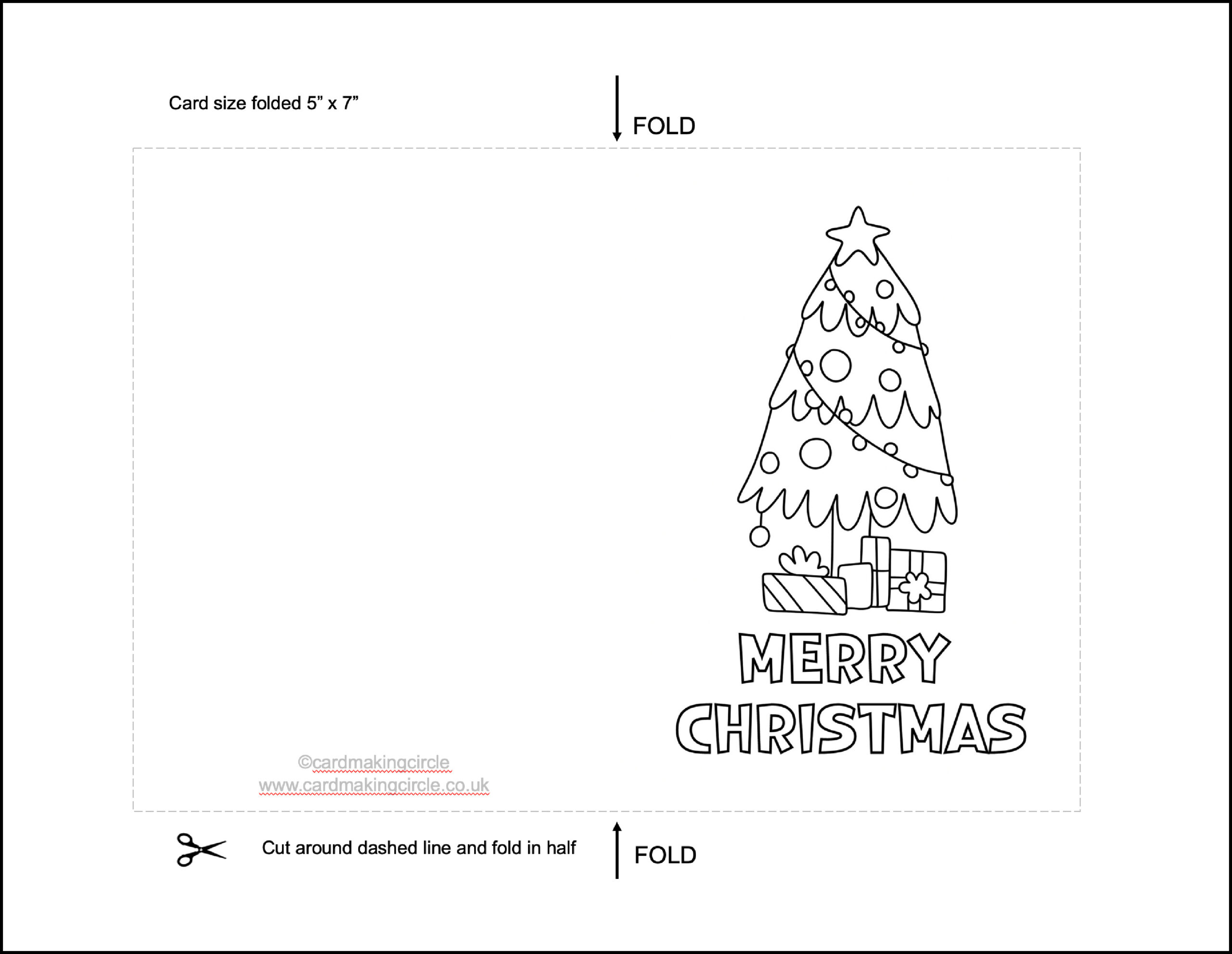 Printable Christmas Cards For Kids To Color - printable christmas cards for kids