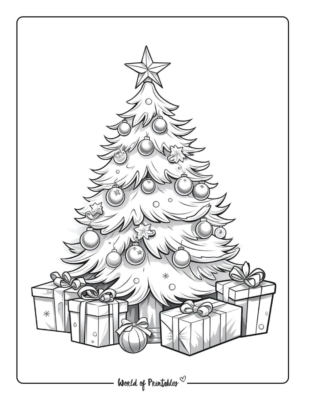 Printable Coloring Pages Of Christmas Trees - Free Christmas Tree Coloring Pages To Print