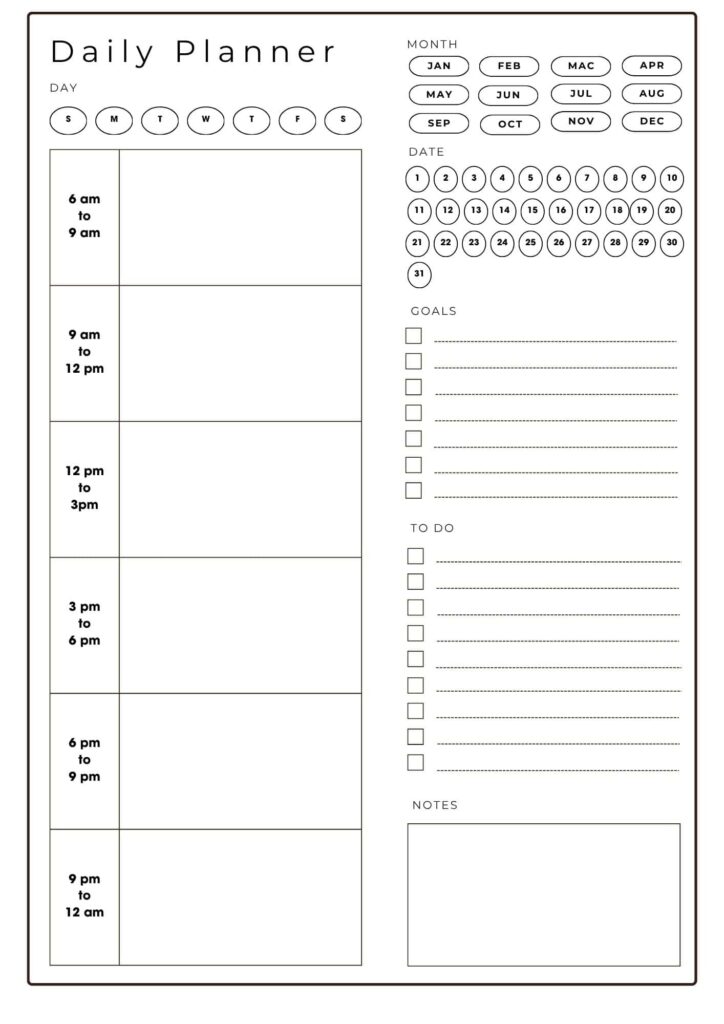 printable daily calendar with time slots printable daily calendar with time slots