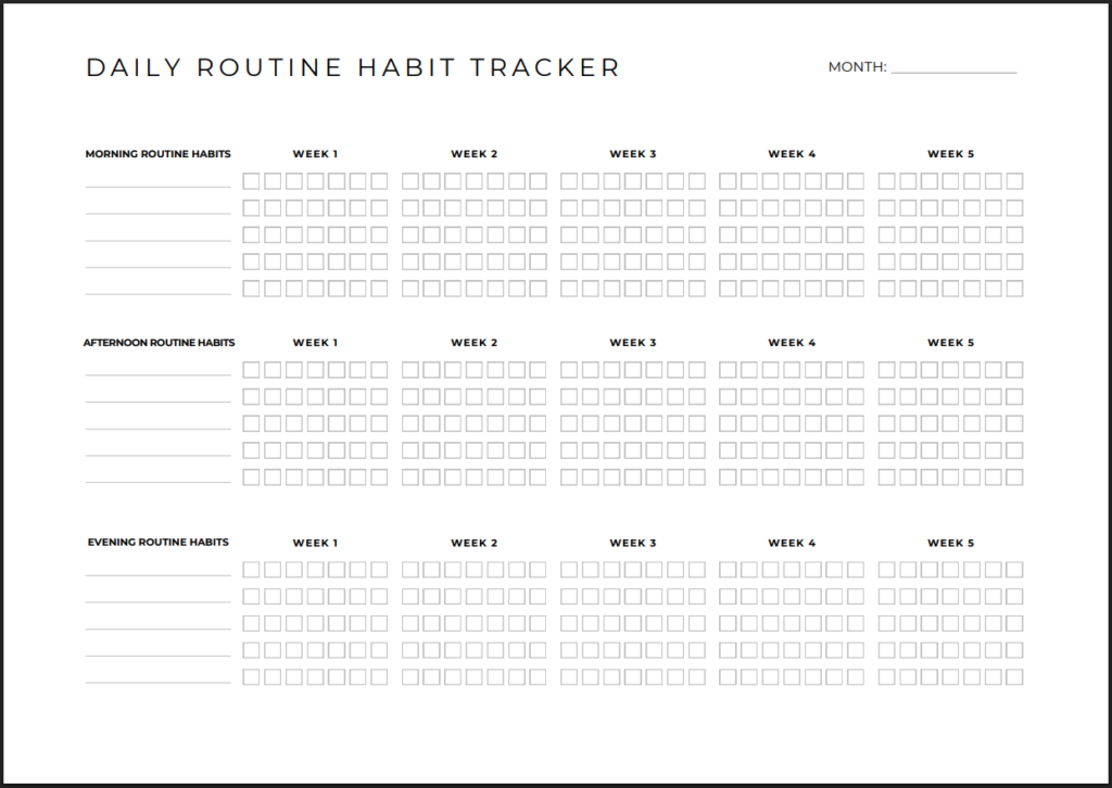 printable morning routine printable morning routine
