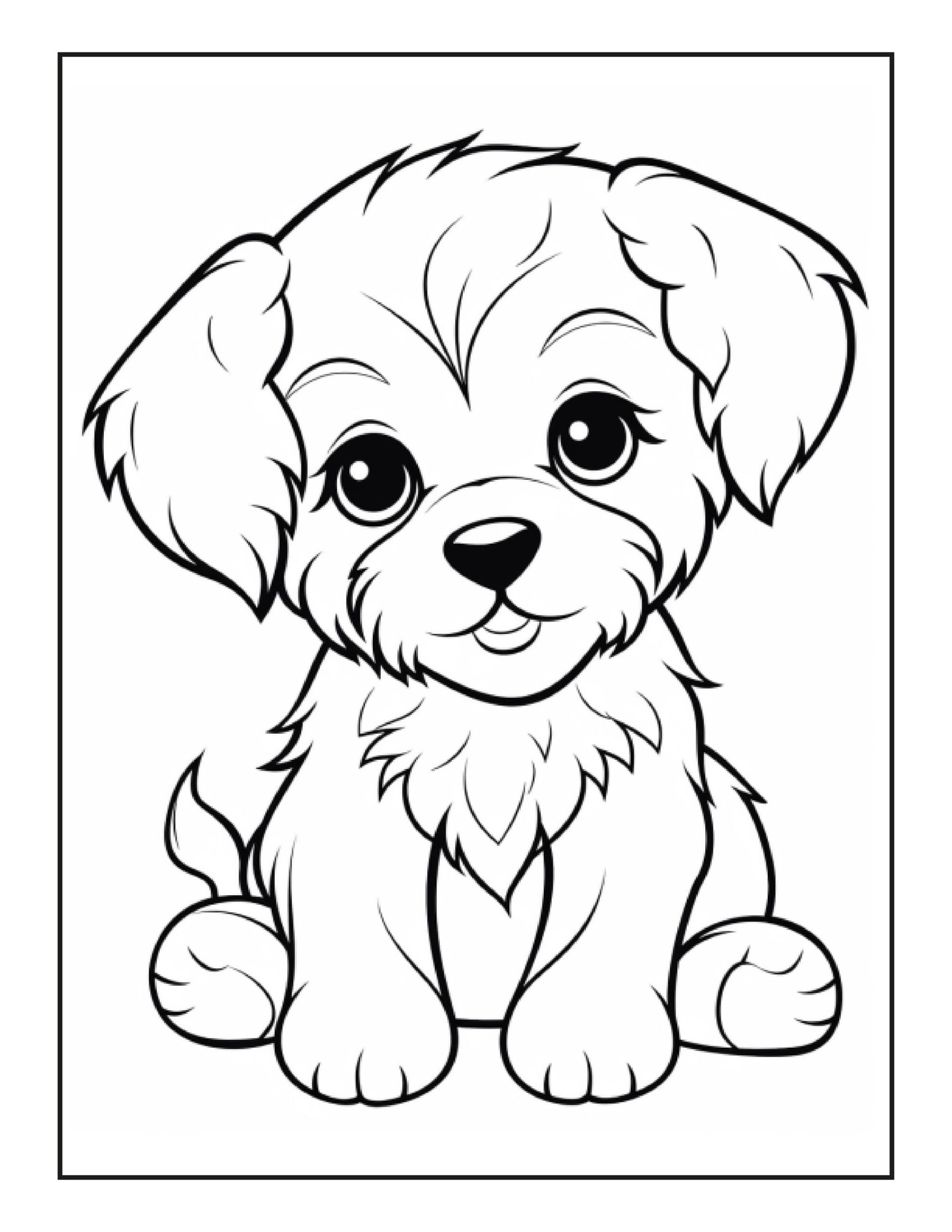 Printable Puppy Coloring Pages Free - Dog Coloring Page Printable - Free Printable US