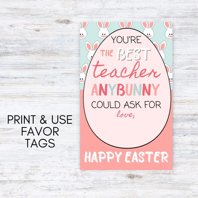 Printable Tags For Teacher Gifts - easter teacher tags print use gift tag