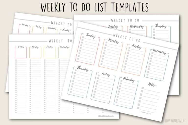 Printable To Do Checklist Free - weekly to do list templates