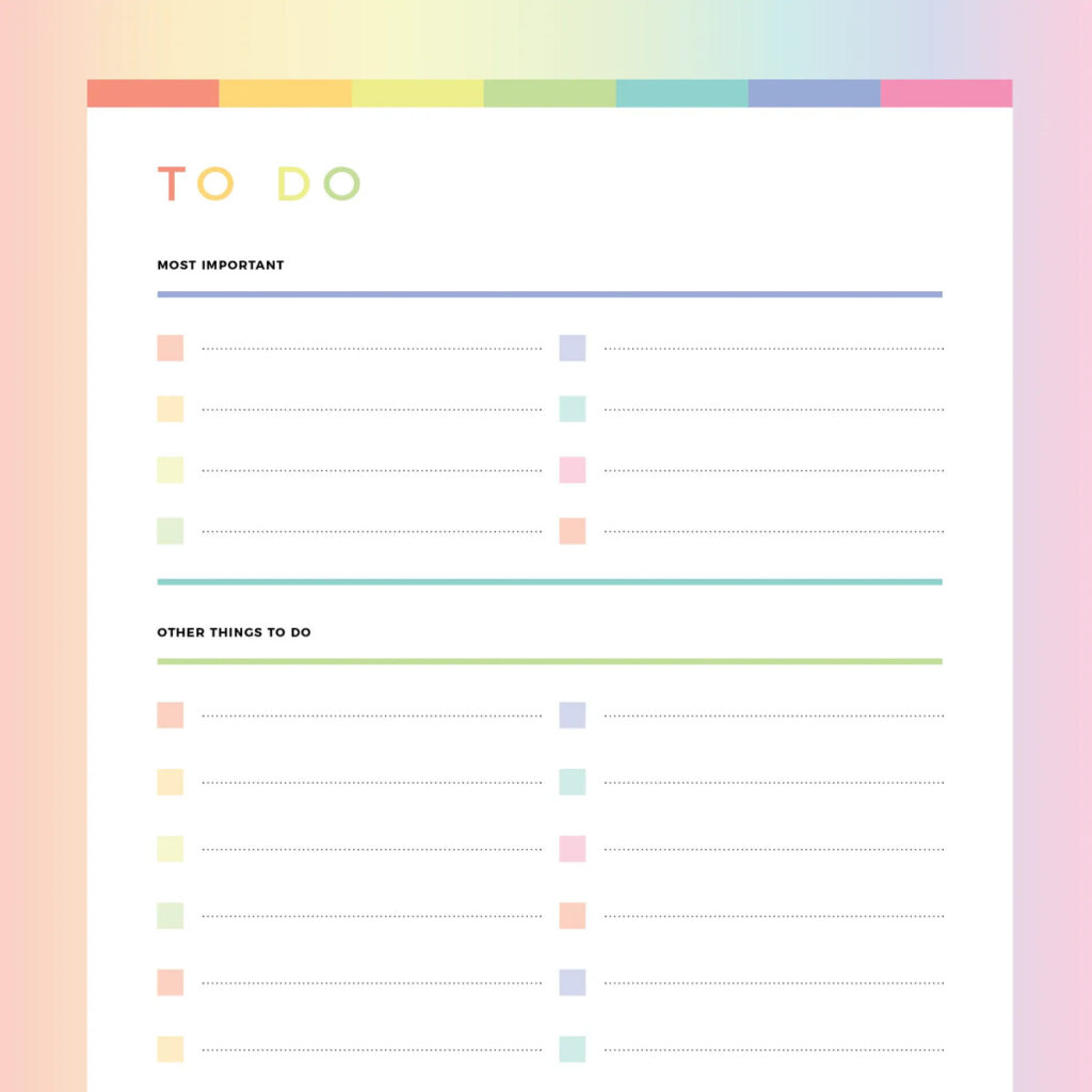 printable to do list for kids