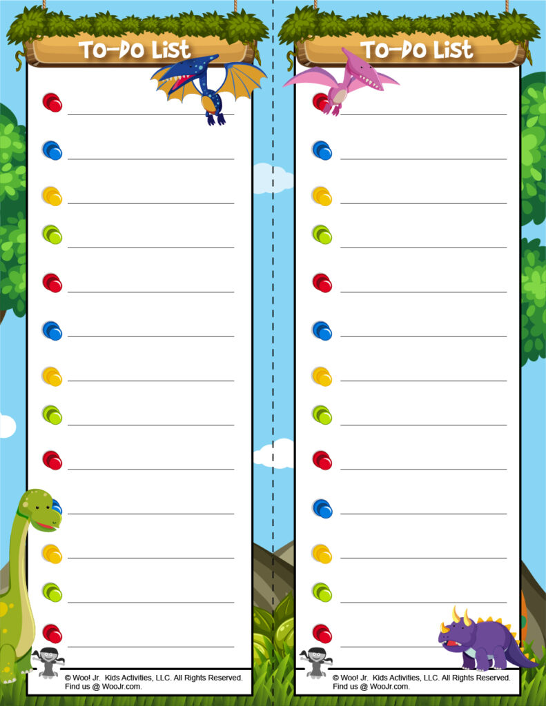 printable to do list for kids
