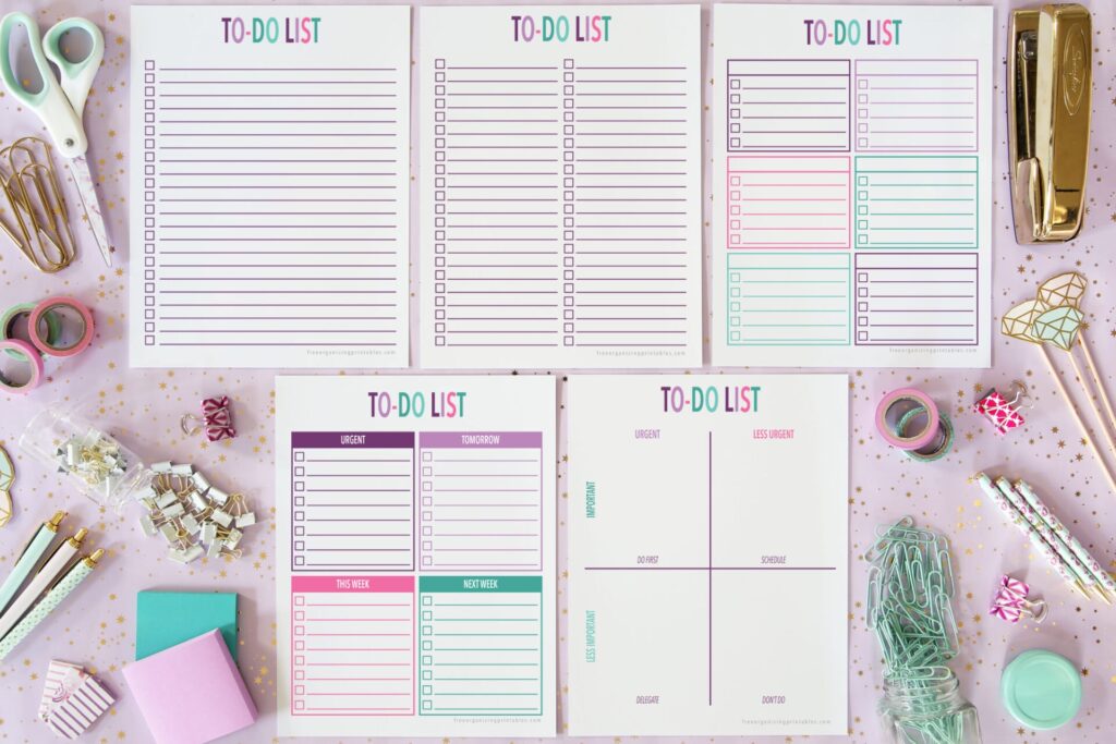 printable to do list template