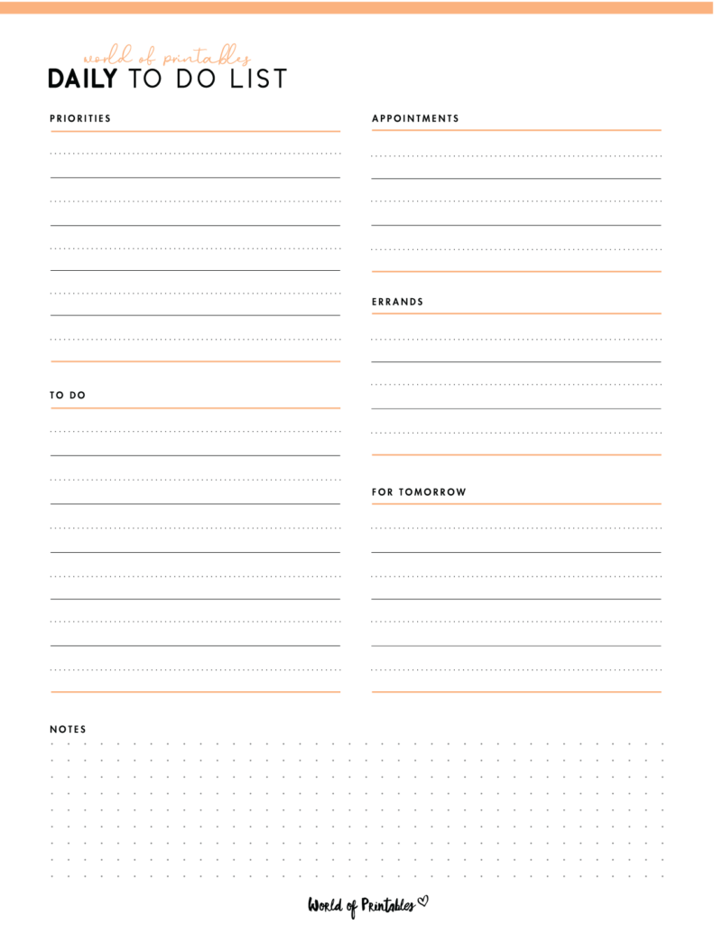 Printable To Do List Template For Word - free printable daily to do list template