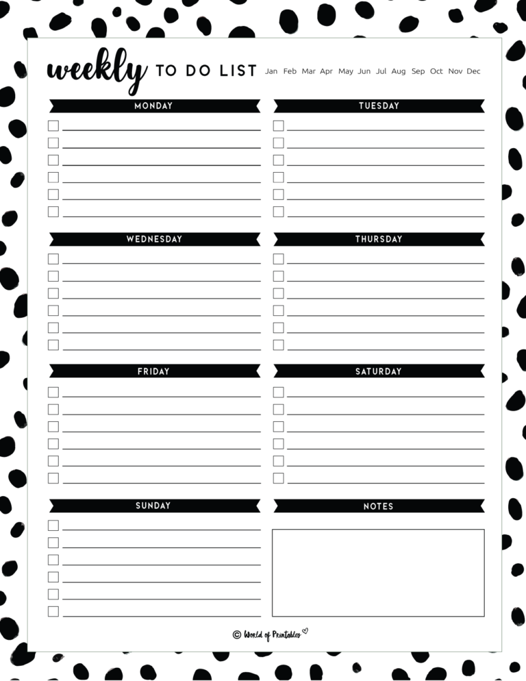 Printables Things To Do List Template - weekly to do list template