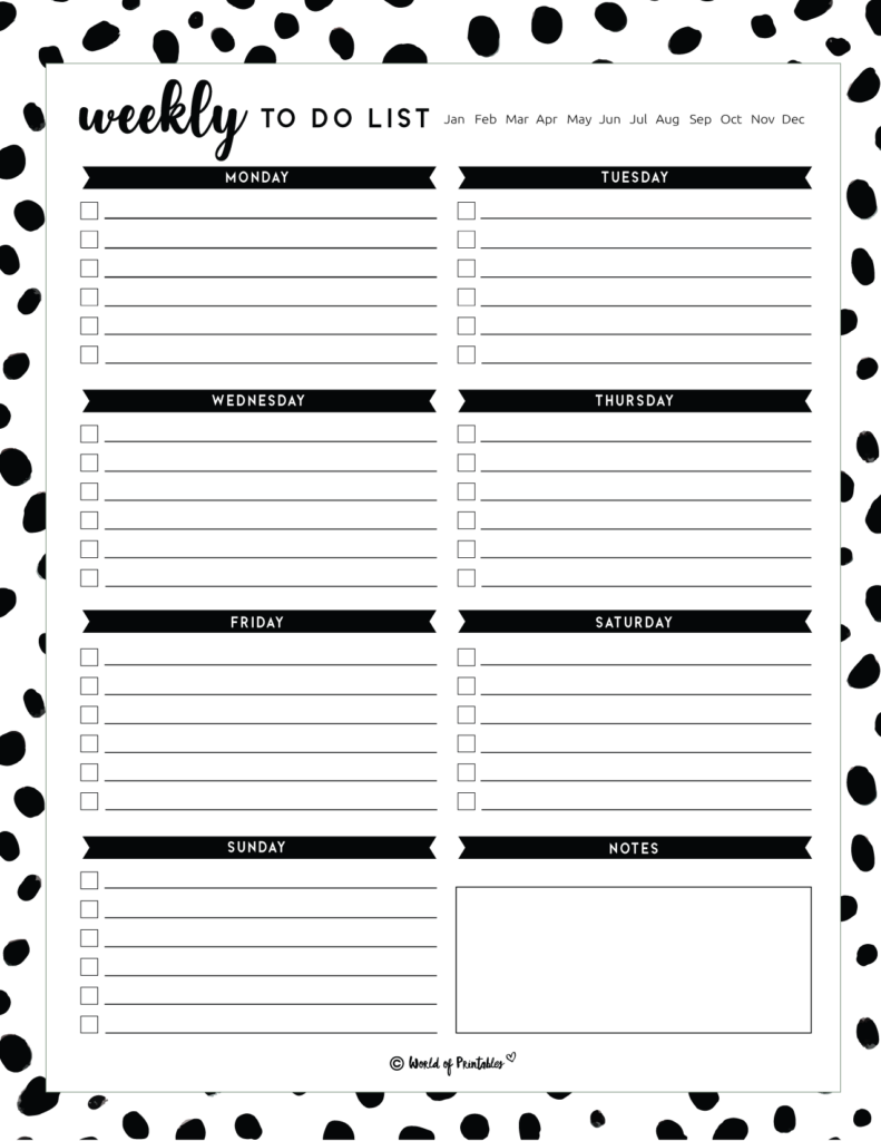 Printables Things To Do List Template - weekly to do list template