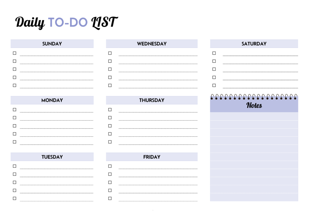 Professional Daily To Do List Template - simple daily to do list template