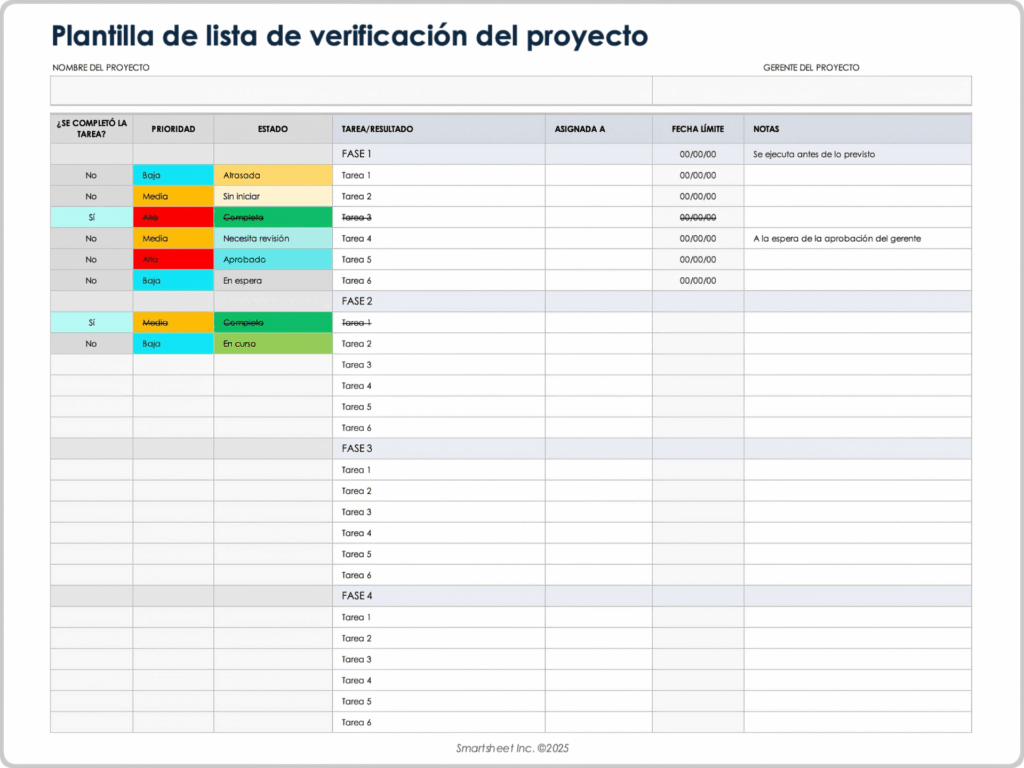 project checklist templates project checklist templates