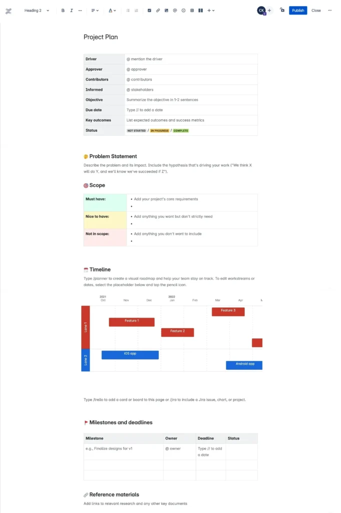 Project Go/No Go Checklist Template - project plan