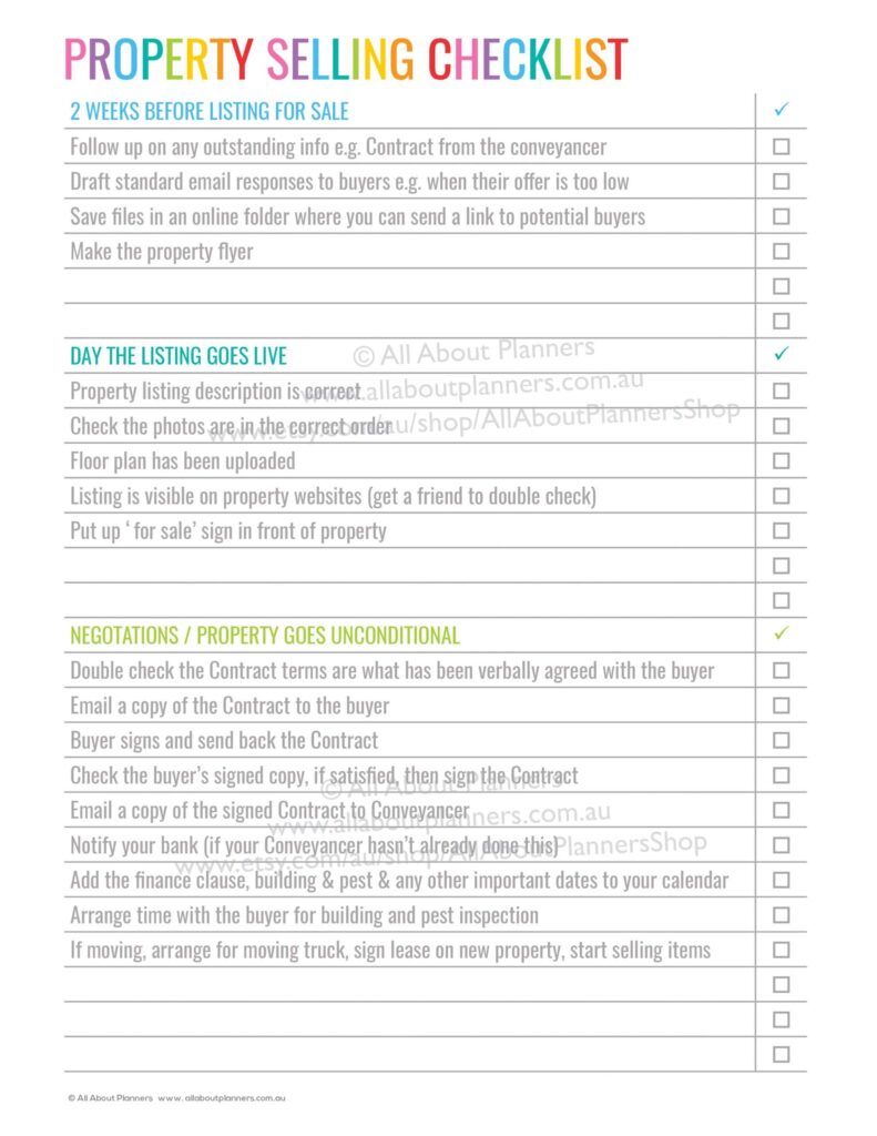 property planner selling checklist printable countdown sell it yourself home house investment property printable property planner selling checklist printable countdown sell it yourself home house investment property printable