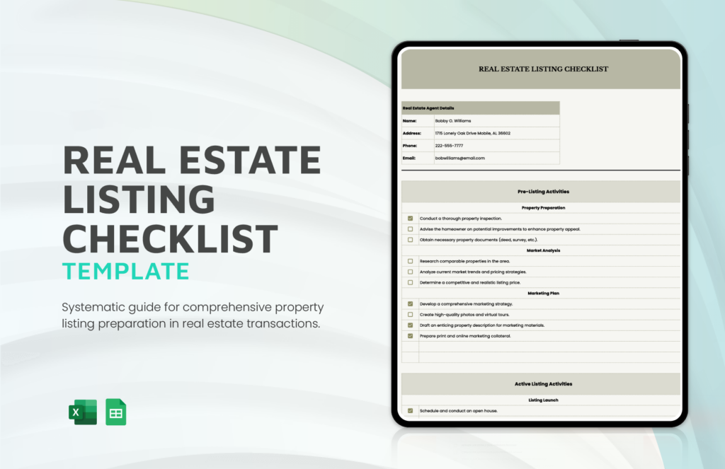 real estate listing checklist real estate listing checklist