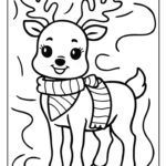 Reindeer Coloring Pages Free Printable - Reindeer Printable Coloring Pages
