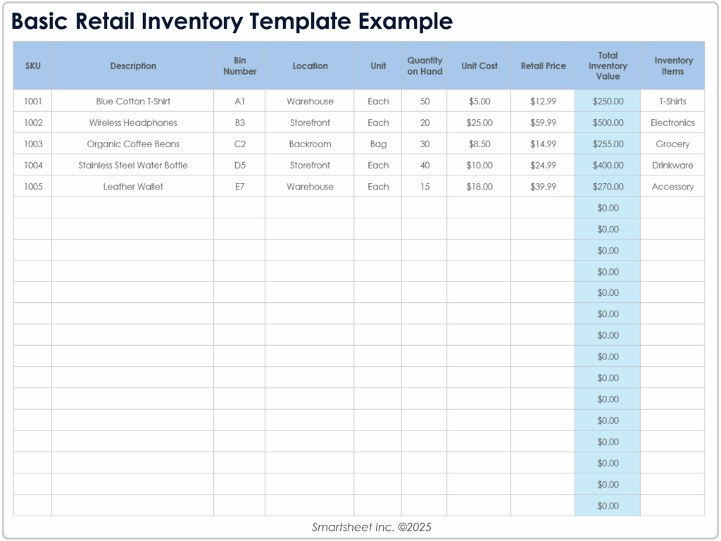 retail inventory management templates retail inventory management templates