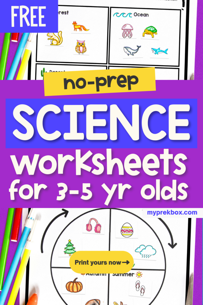 Science Worksheets For Kindergarten Free Printable - Free preschool science worksheets – Artofit