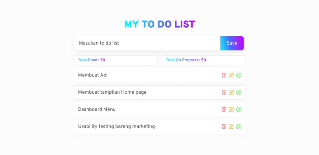 simple to do list