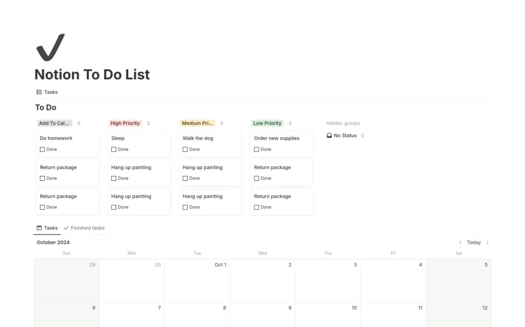 simple to do list
