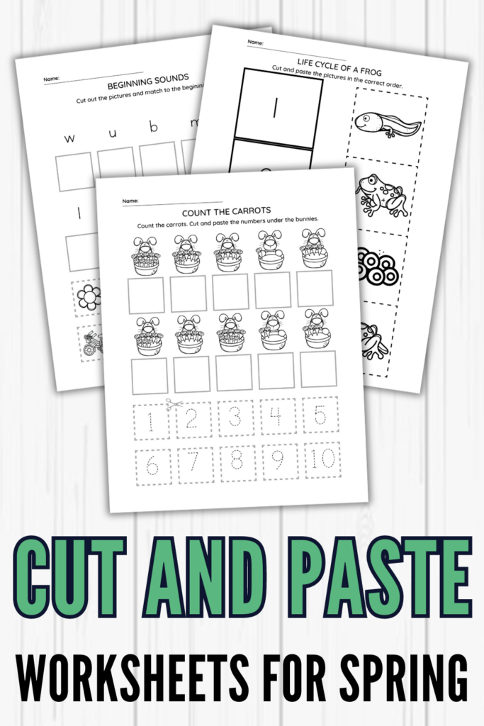 Spring Cut And Paste Printables - Exciting Cut and Paste Spring Worksheets for Preschoolers | Preschool ...