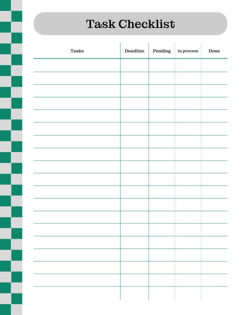 task checklist